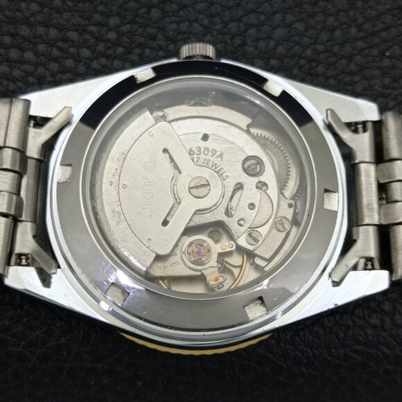 Vintage 1970 Seiko Automatic Mens Silver Watch W/daydate & Glass Back - Picture 8 of 10